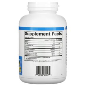 Natural Factors OmegaFactors Wild Alaskan Salmon Oil 1.000 mg 180 Softgels 068958022574