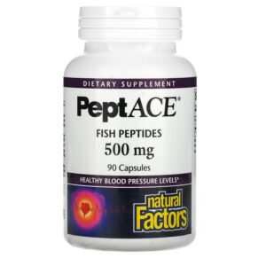 Natural Factors PeptACE Fish Peptides 500 mg 90 viên 068958020853