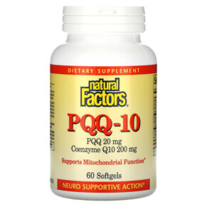 Natural Factors PQQ-10 PQQ 20 mg CoQ10 200 mg 60 viên 068958026190
