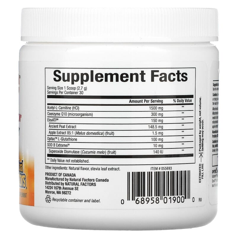 Natural Factors Regener Life 2.86 oz (81 g) 8 Thành phần vi chất Natural Factors Regener Life 2.86 oz (81 g) 068958019000