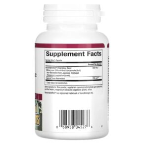 Natural Factors ResveratrolRich Super Strength Resveratrol Concentrate 60 Vegetarian Capsules 068958045276