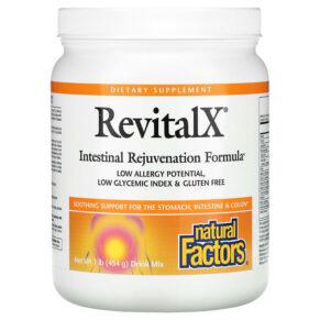 Natural Factors RevitalX Intestinal Rejuvenation Formula Drink Mix 1 lb (454 g) 068958024004