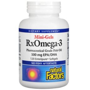 Natural Factors RxOmega-3 Mini-Gels 500 mg 120 Enteripure viên 068958354958