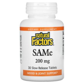 Natural Factors SAMe (Disulfate Tosylate) 200 mg 30 Slow Release viên 068958027074