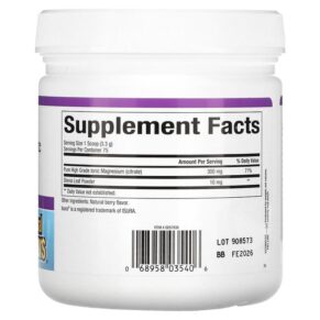 Natural Factors Stress-Relax Magnesium Citrate Berry Drink Mix 8.8 oz (250 g) 3 Natural Factors Stress-Relax Magnesium Citrate Berry Drink Mix 8.8 oz (250 g) 068958035406