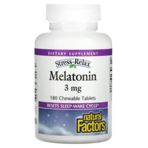 Natural Factors Stress-Relax Melatonin 3 mg 180 viên 068958027166