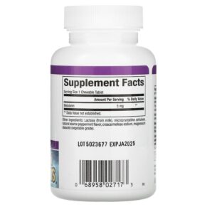 Natural Factors Stress-Relax Melatonin 5 mg 90 Chewable Tablets 068958027173