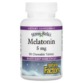 Natural Factors Stress-Relax Melatonin 5 mg 90 viên 068958027173