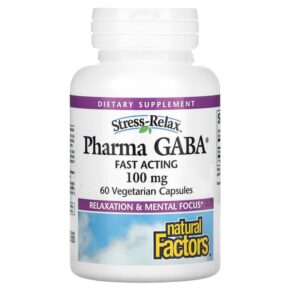 Natural Factors Stress Relax Pharma GABA 100 mg 60 viên 068958028361