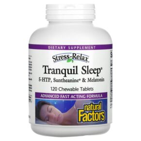 Natural Factors Stress-Relax Tranquil Sleep 5-HTP Suntheanine & Melatonin 120 viên 068958028439