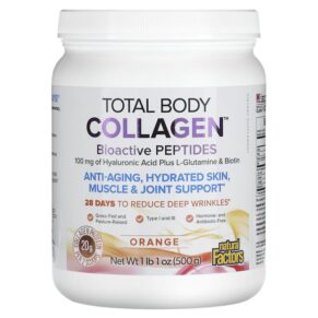 Natural Factors Total Body Collagen Bioactive Peptides Orange 100 mg 1 lb 1 oz (500 g) 068958026312