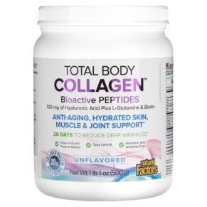 Natural Factors Total Body Collagen Bioactive Peptides Unflavored 1 lb 1 oz (500 g) 068958026329