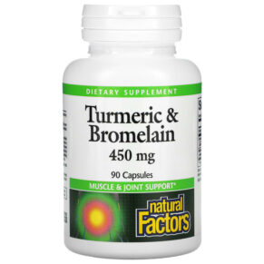 Natural Factors Turmeric & Bromelain 450 mg 90 viên 068958017389
