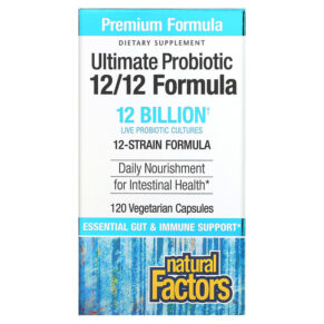 Natural Factors Ultimate Probiotic 12/12 Formula 12 Billion CFU 120 viên 068958018485
