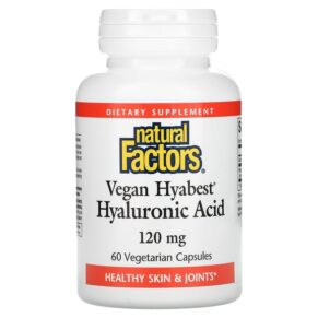 Natural Factors Vegan Hyabest Hyaluronic Acid 120 mg 60 viên 068958026800