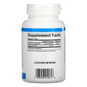 Natural Factors Vitamin D3 125 mcg (5.000 IU) 240 Softgels 068958010618