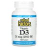 Natural Factors Vitamin D3 25 mcg (1.000 IU) 180 viên 068958010519