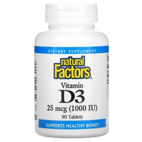 Natural Factors Vitamin D3 25 mcg (1.000 IU) 90 viên 068958010502