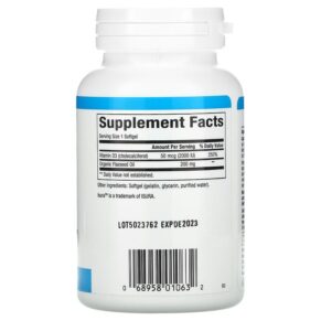 Natural Factors Vitamin D3 50 mcg (2.000 IU) 240 Softgels 068958010632