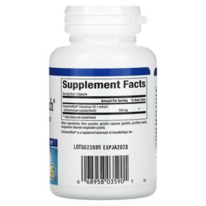 Natural Factors WellBetX CinnamonRich 150 mg 60 Capsules 068958035901