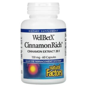 Natural Factors WellBetX CinnamonRich 150 mg 60 viên 068958035901