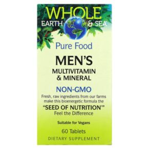 Natural Factors Whole Earth & Sea Men's Multivitamin & Mineral 60 viên 068958355047