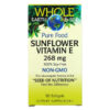 Natural Factors Whole Earth & Sea Sunflower Vitamin E 268 mg 90 viên 068958355139