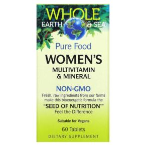 Natural Factors Whole Earth & Sea Women's Multivitamin & Mineral 60 viên 068958355023