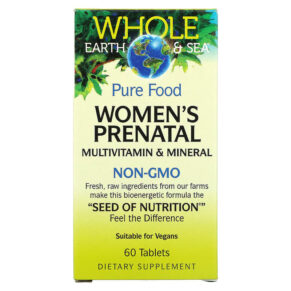 Natural Factors Whole Earth & Sea Women's Prenatal Multivitamin & Mineral 60 viên 068958355177