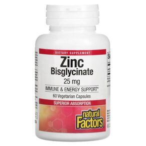 Natural Factors Zinc Bisglycinate 25 mg 60 viên 068958016924