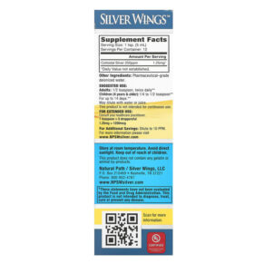 Natural Path Silver Wings Colloidal Silver 250 ppm 2 fl oz (60 ml) 613405110115