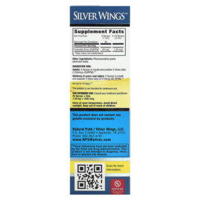 Natural Path Silver Wings Colloidal Silver Vertical Spray 250 PPM 1 fl oz (30 ml) 613405770661