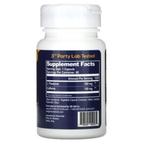 Natural Stacks Smart Caffeine With L-Theanine 60 Vegetarian Capsules 798295452535