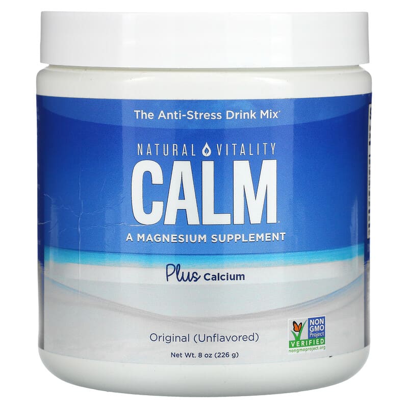 Natural Vitality CALM Plus Calcium The Anti-Stress Drink Mix Original (Unflavored) 8 oz (226 g) 1 Natural Vitality CALM Plus Calcium The Anti-Stress Drink Mix Original (Unflavored) 8 oz (226 g) 183405043541