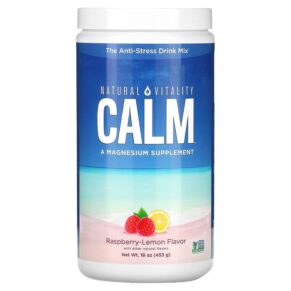 Natural Vitality CALM The Anti-Stress Drink Mix Raspberry-Lemon 16 oz (453 g) 183405000117