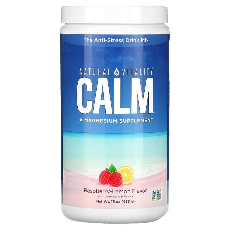 Natural Vitality CALM The Anti-Stress Drink Mix Raspberry-Lemon 16 oz (453 g) 1 Natural Vitality CALM The Anti-Stress Drink Mix Raspberry-Lemon 16 oz (453 g) 183405000117