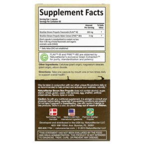 NaturaNectar Brown Bee Propolis 60 Vegetable Capsules 837654326626