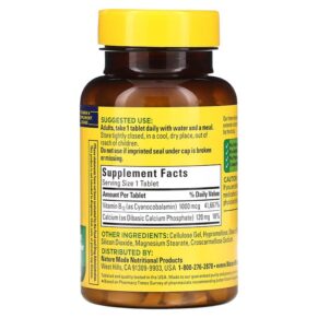 Nature Made B12 Time Release 1.000 mcg 160 Tablets 031604027315