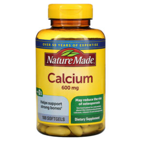 Nature Made Calcium + Vitamin D3 600 mg 100 viên 031604025083