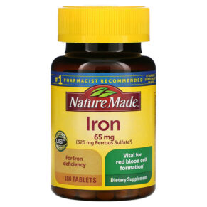 Nature Made Iron 65 mg 180 viên 031604026127