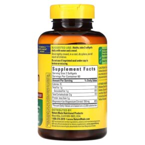 Nature Made Magnesium Citrate 125 mg 120 Softgels 3 Nature Made Magnesium Citrate 125 mg 120 Softgels 031604028954