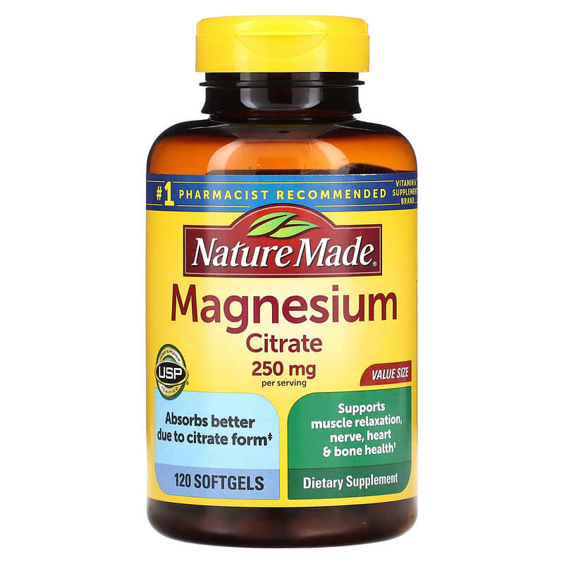 Nature Made Magnesium Citrate 125 mg 120 Softgels 1 Nature Made Magnesium Citrate 125 mg 120 viên 031604028954