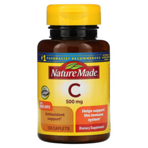 Nature Made Vitamin C + Rose Hips 500 mg 130 viên 031604112592
