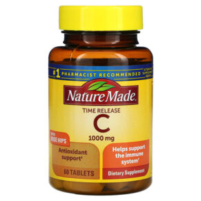 Nature Made Vitamin C + Rose Hips Time Release 1.000 mg 60 viên 031604016500