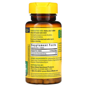Nature Made Zinc 30 mg 100 Tablets 031604012779