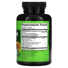 NATURELO Magnesium Glycinate Chelate Complex 120 Vegetarian Capsules 628110628305