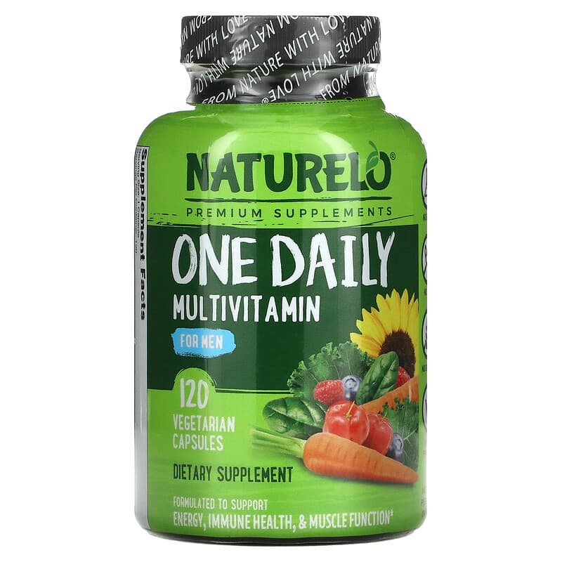NATURELO One Daily Multivitamin for Men 120 Vegetarian Capsules 1 NATURELO One Daily Multivitamin cho Nam 120 viên 628110628015