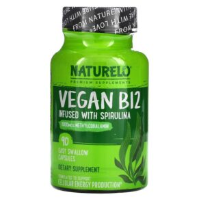 NATURELO Vegan B12 Infused + Spirulina 90 Easy Swallow viên 628110628480