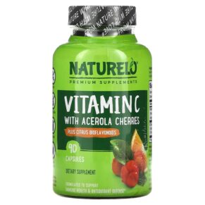 NATURELO Vitamin C + Acerola Cherries Plus Citrus Bioflavonoids 90 viên 628110628190