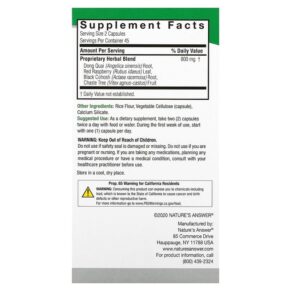 Nature's Answer Female Complex Herbal Combination 400 mg 90 Vegetarian Capsules 083000160325